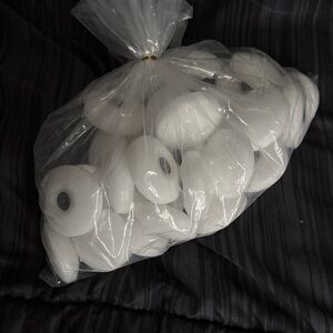Bag of White Plastic Rings floating candles